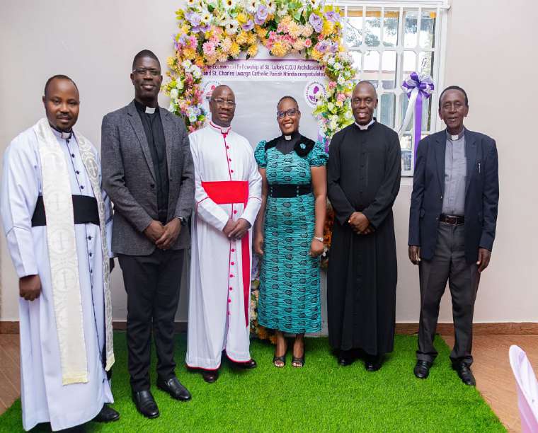 Church leaders gathered during an ecumenical fellowship